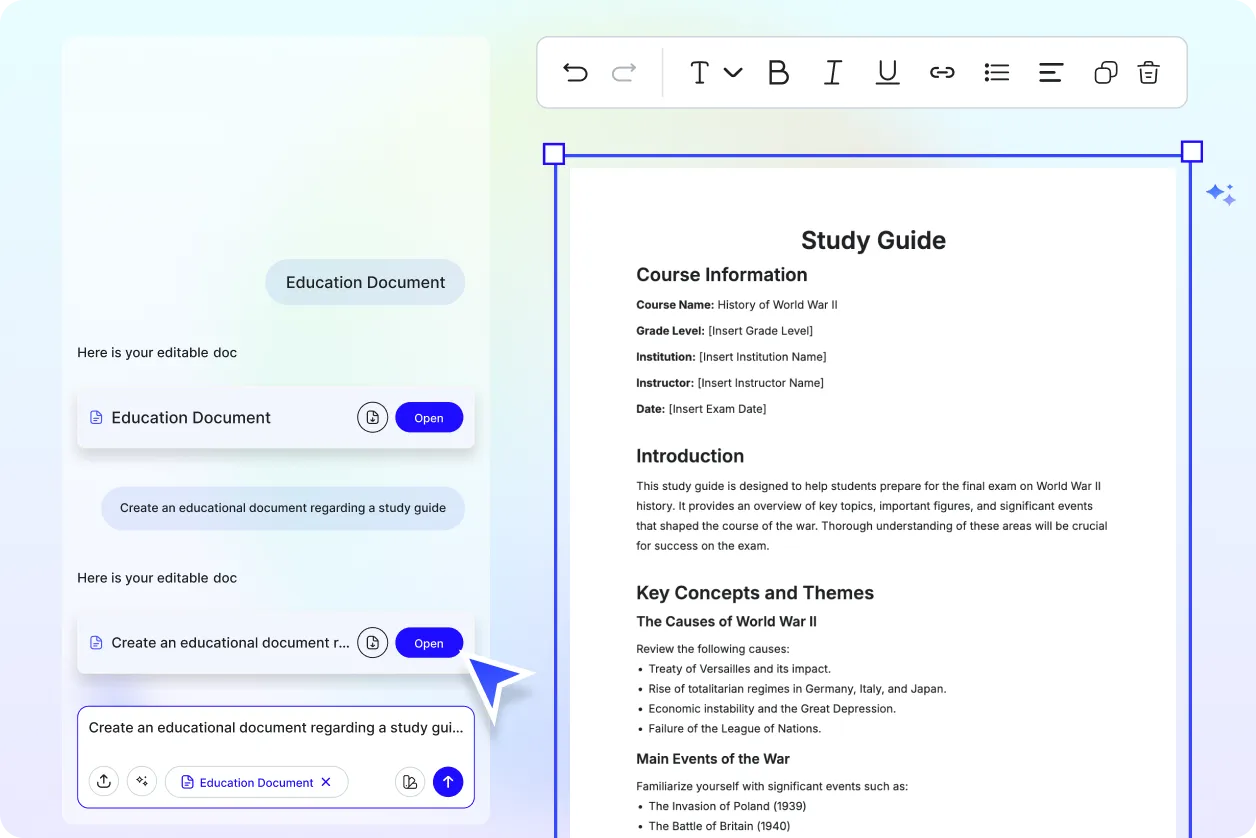 Free AI Education Document Generator, Free Education Document Maker Online